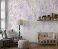 Spring Wisteria Canopy Wall Mural