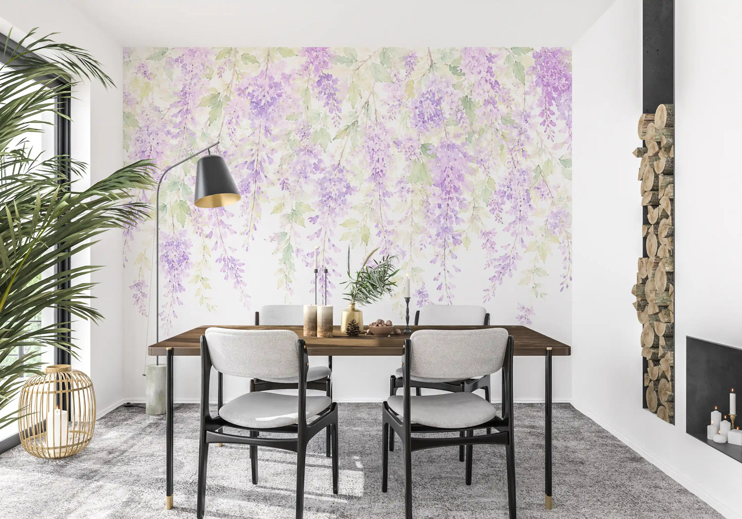 Spring Wisteria Canopy Wall Mural