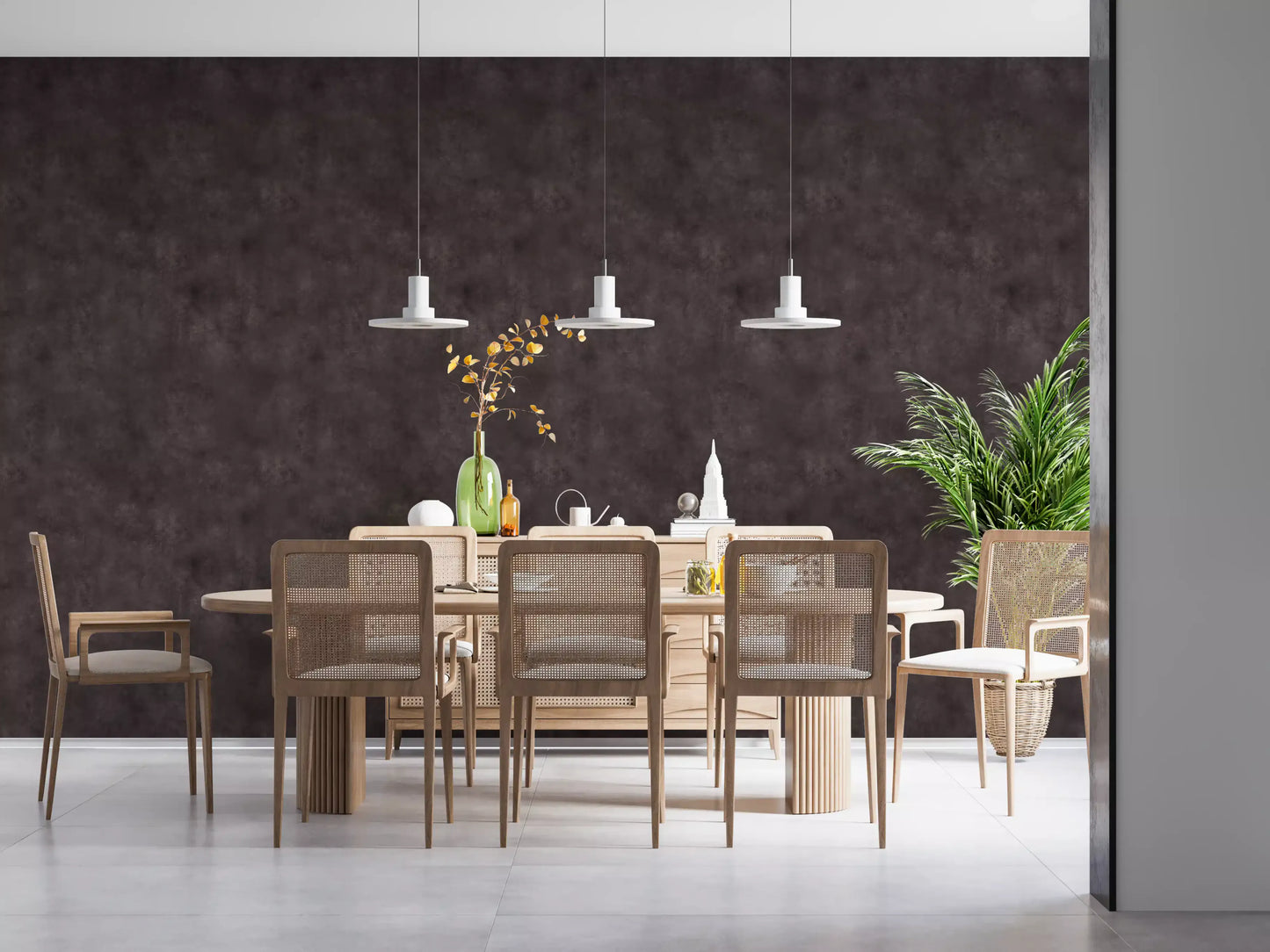 Painterly - Moody Plum Wallpaper⁠