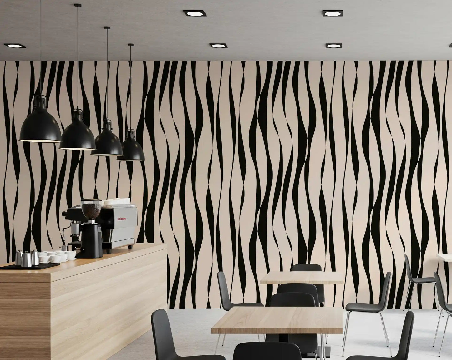 Modern Rhythmic Stripes Wallpaper⁠