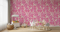 Abstract Pink Floral Brushstrokes Wallpaper⁠