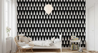 Minimalist Monochrome Raindrop Pattern Wallpaper⁠