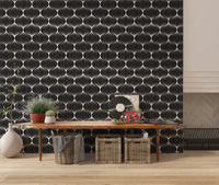 Monochrome Geometric Arcs Wallpaper⁠