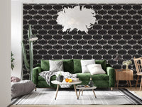 Monochrome Geometric Arcs Wallpaper⁠