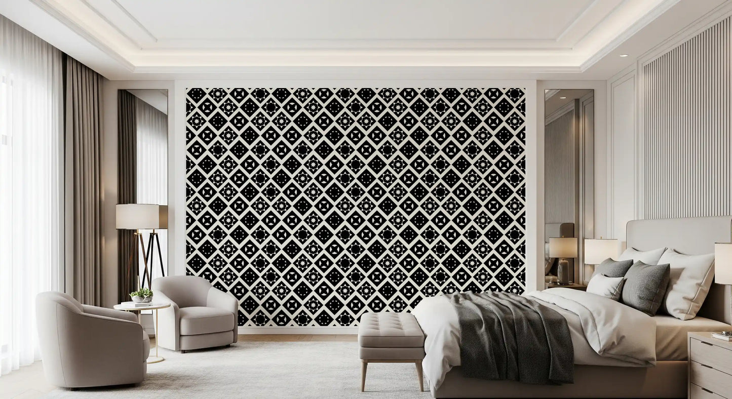 Abstract Star Diamond Tile Wallpaper⁠