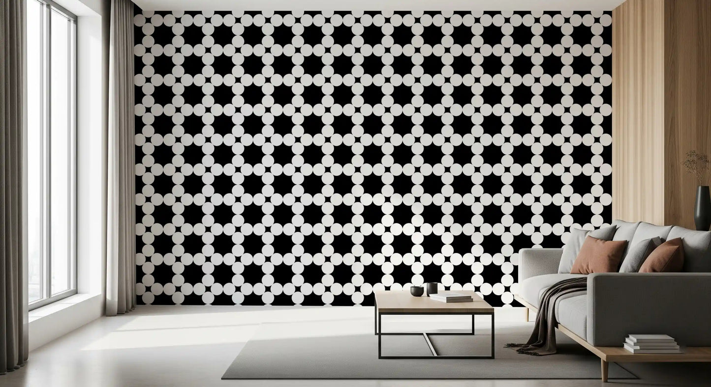 Minimalist Dot Grid Geometry Wallpaper⁠