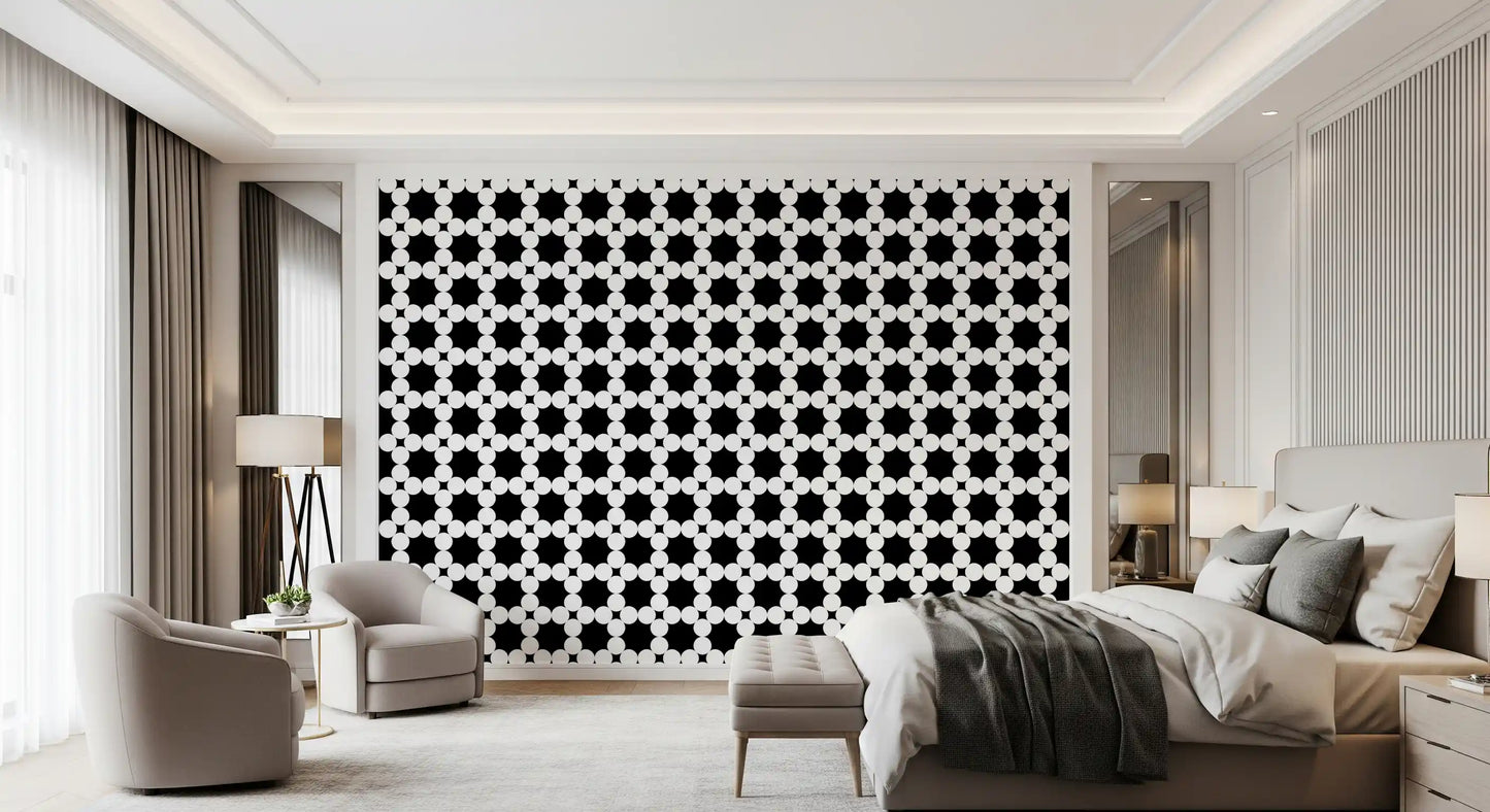 Minimalist Dot Grid Geometry Wallpaper⁠