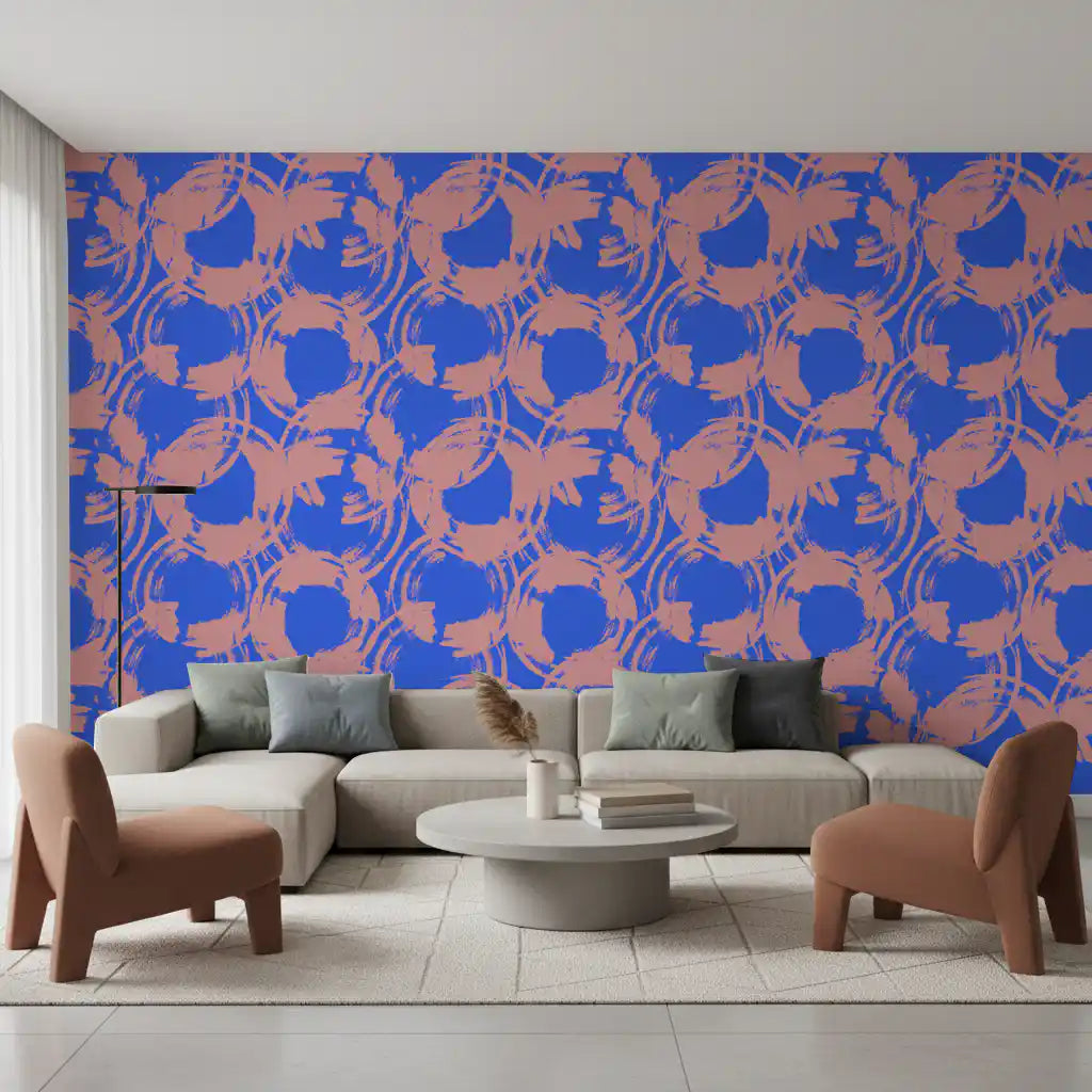 Abstract Painted Circles Wallpaper⁠