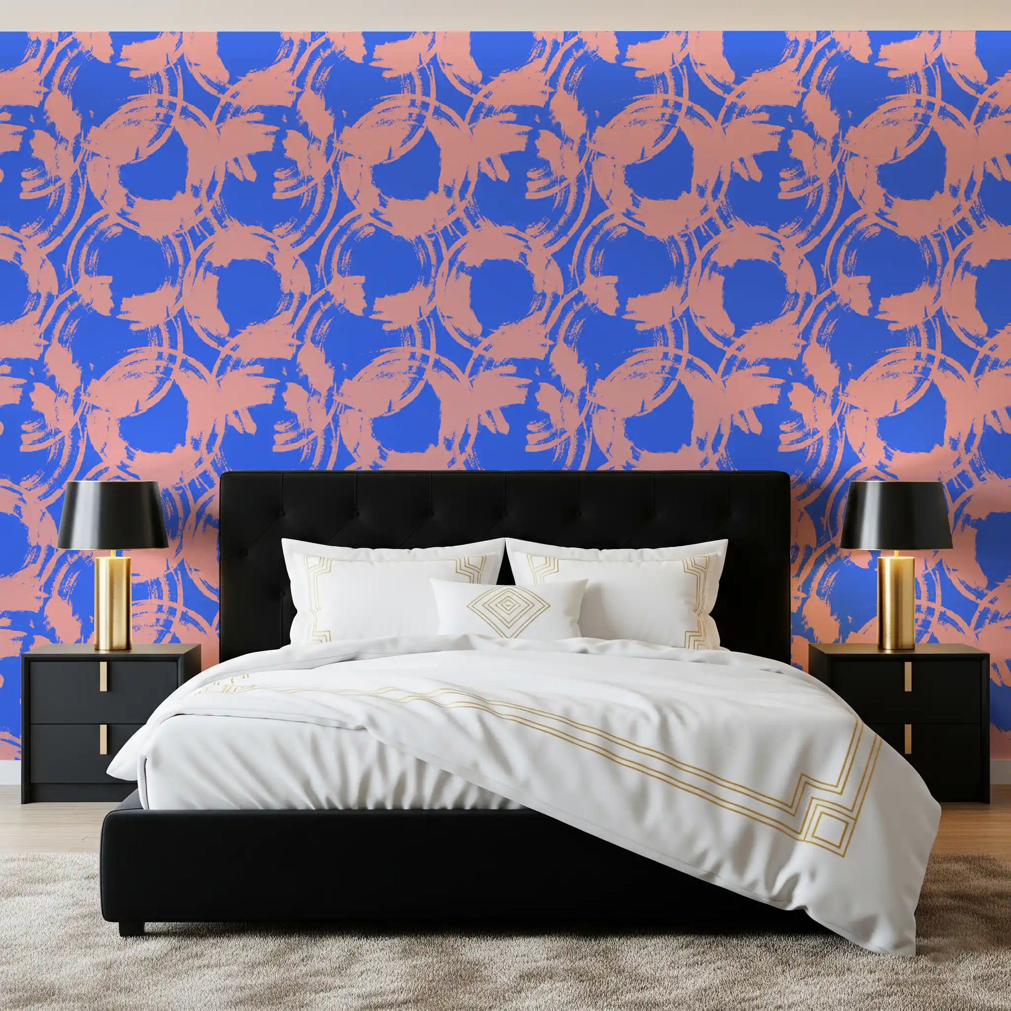 Abstract Painted Circles Wallpaper⁠