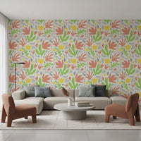 Abstract Matisse Inspired Botanical Cutouts Wallpaper⁠