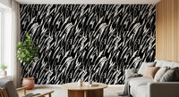Monochrome Abstract Brushwork Wallpaper⁠