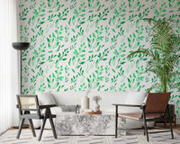 Hand-Drawn Greenery Garden Wallpaper⁠