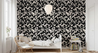 Monochromatic Ink Splatter Abstract Wallpaper⁠