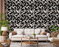 Monochromatic Ink Splatter Abstract Wallpaper⁠
