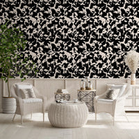 Monochromatic Ink Splatter Abstract Wallpaper⁠
