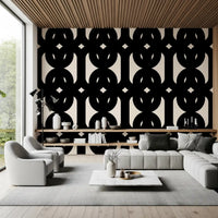 Graphic Modern Interlocking Pattern Wallpaper⁠