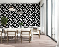 Modern Minimalist Grid Brushstroke Wallpaper⁠