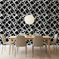 Modern Minimalist Grid Brushstroke Wallpaper⁠
