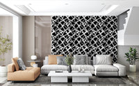 Modern Minimalist Grid Brushstroke Wallpaper⁠
