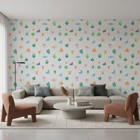 Summer Doodle Motif Wallpaper⁠