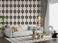 Modern Geometric Interlocking Circle Pattern Wallpaper⁠