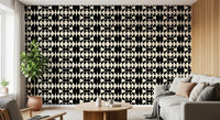 Interlocking Monochrome Arches Wallpaper⁠