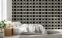 Interlocking Monochrome Arches Wallpaper⁠