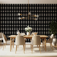 Monochromatic Geometric Column Pattern Wallpaper⁠