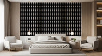 Monochromatic Geometric Column Pattern Wallpaper⁠