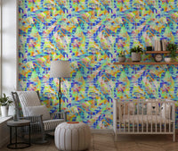 Vibrant Abstract Brushstroke Energy Wallpaper⁠