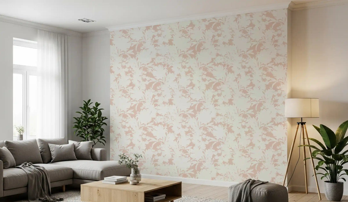 Creamy Petal Shadow wallpaper suits a calm, open living room GD11628
