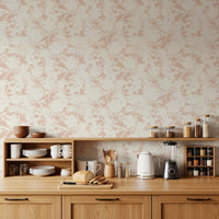 Creamy Petal Shadow Pattern Wallpaper⁠