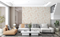 Creamy Petal Shadow Pattern Wallpaper⁠
