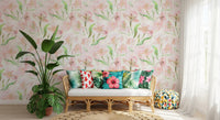 Muted Pastel Spring Petals Wallpaper⁠