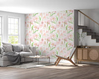 Muted Pastel Spring Petals Wallpaper⁠