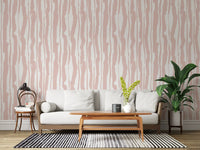 Minimalist Blush Painted Stripes Wallpaper⁠