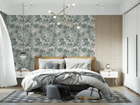 Muted Sage Botanical Bloom Wallpaper⁠