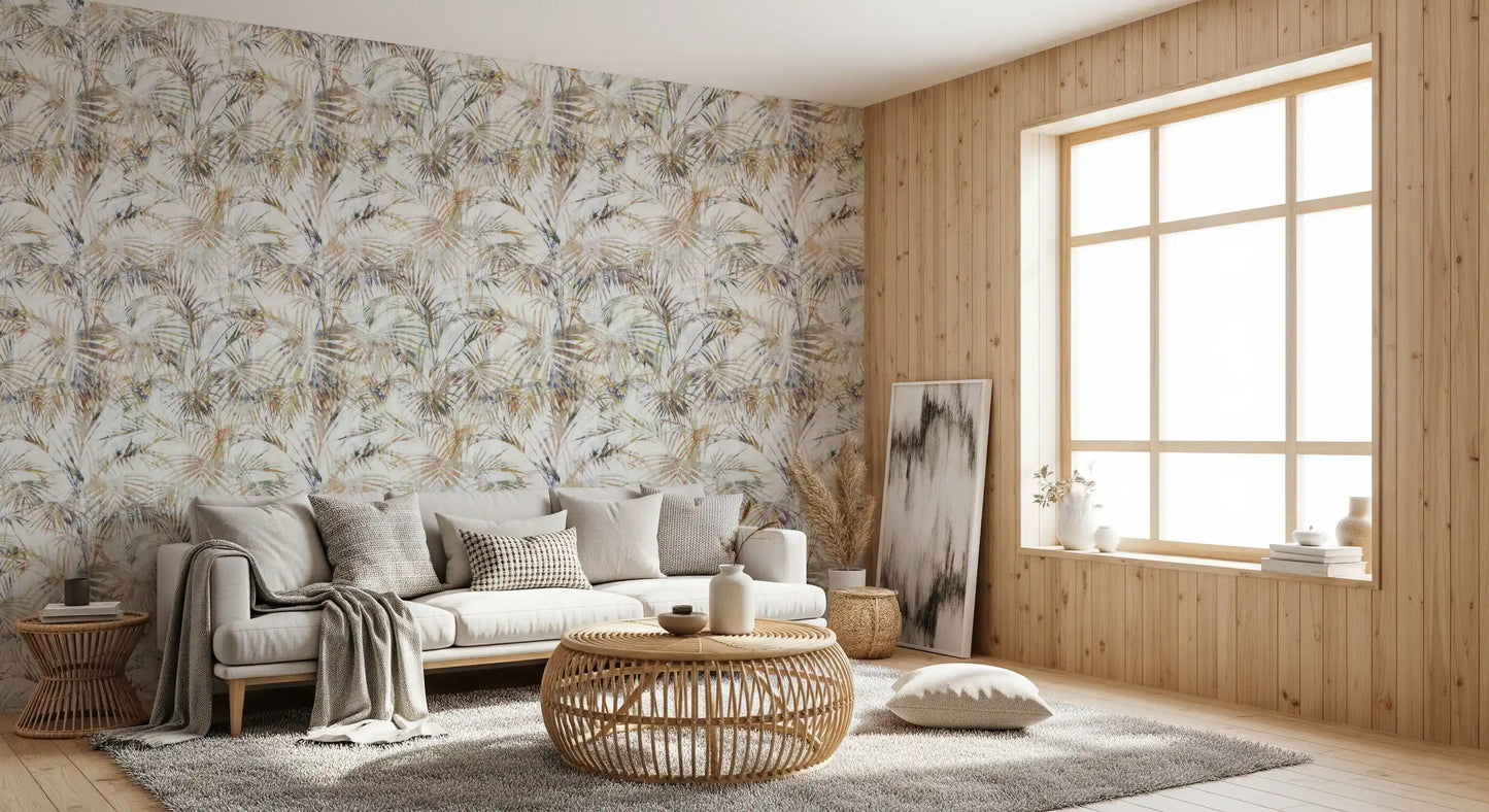 Ethereal Palm Frond Silhouette Wallpaper⁠