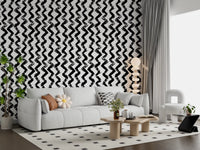 Monochrome Chevron Brushstrokes Wallpaper⁠
