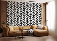 Monochrome Chevron Brushstrokes Wallpaper⁠