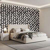 Monochrome Chevron Brushstrokes Wallpaper⁠