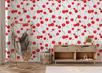 Summer Orchard Cherry Repeat Wallpaper⁠