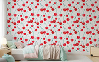 Summer Orchard Cherry Repeat Wallpaper⁠