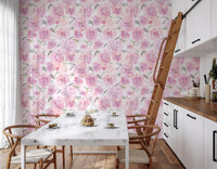 Soft Watercolor Floral Brushstrokes Wallpaper⁠