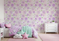 Lavender Brushstroke Floral Wallpaper⁠