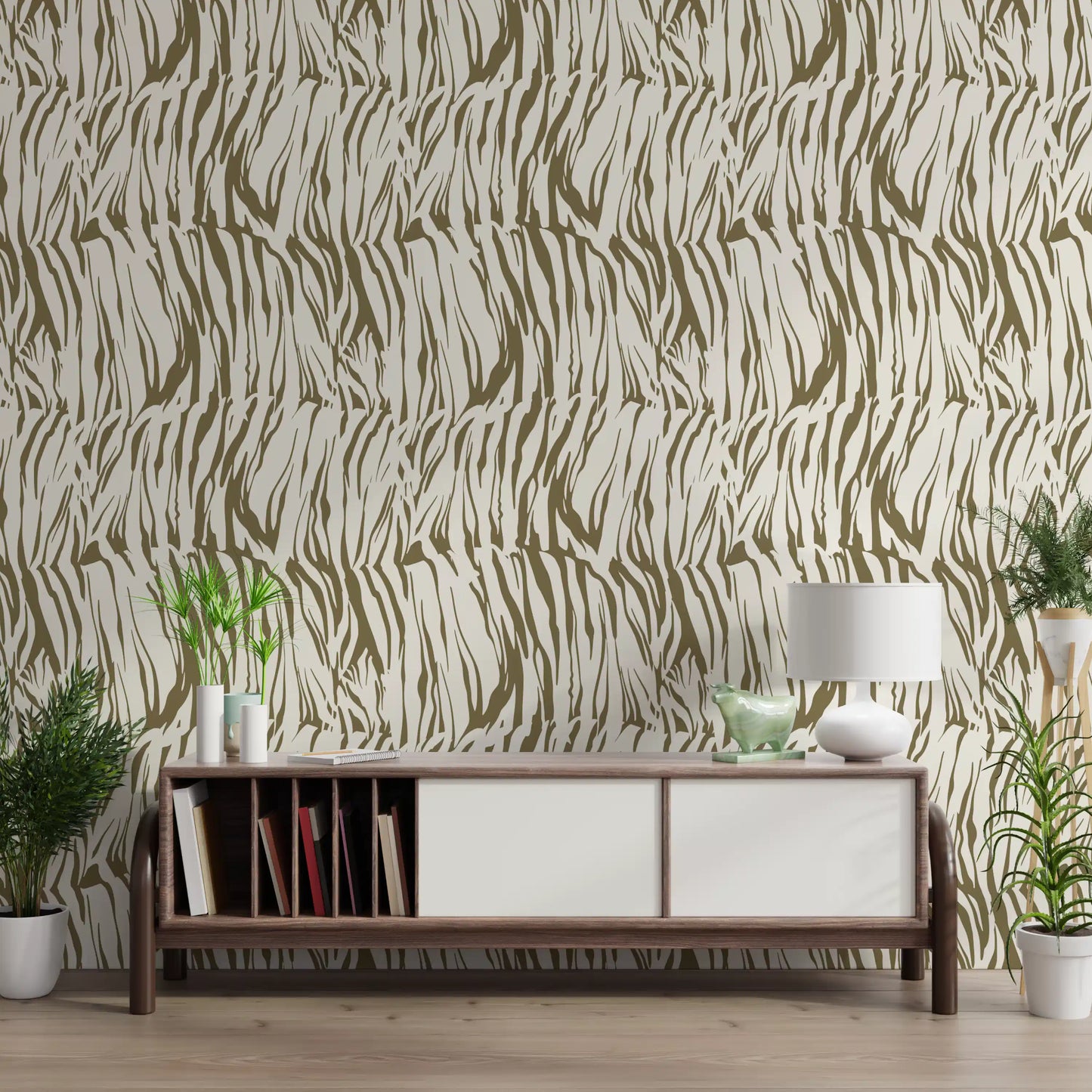 Abstract Organic Linear Motif Wallpaper⁠