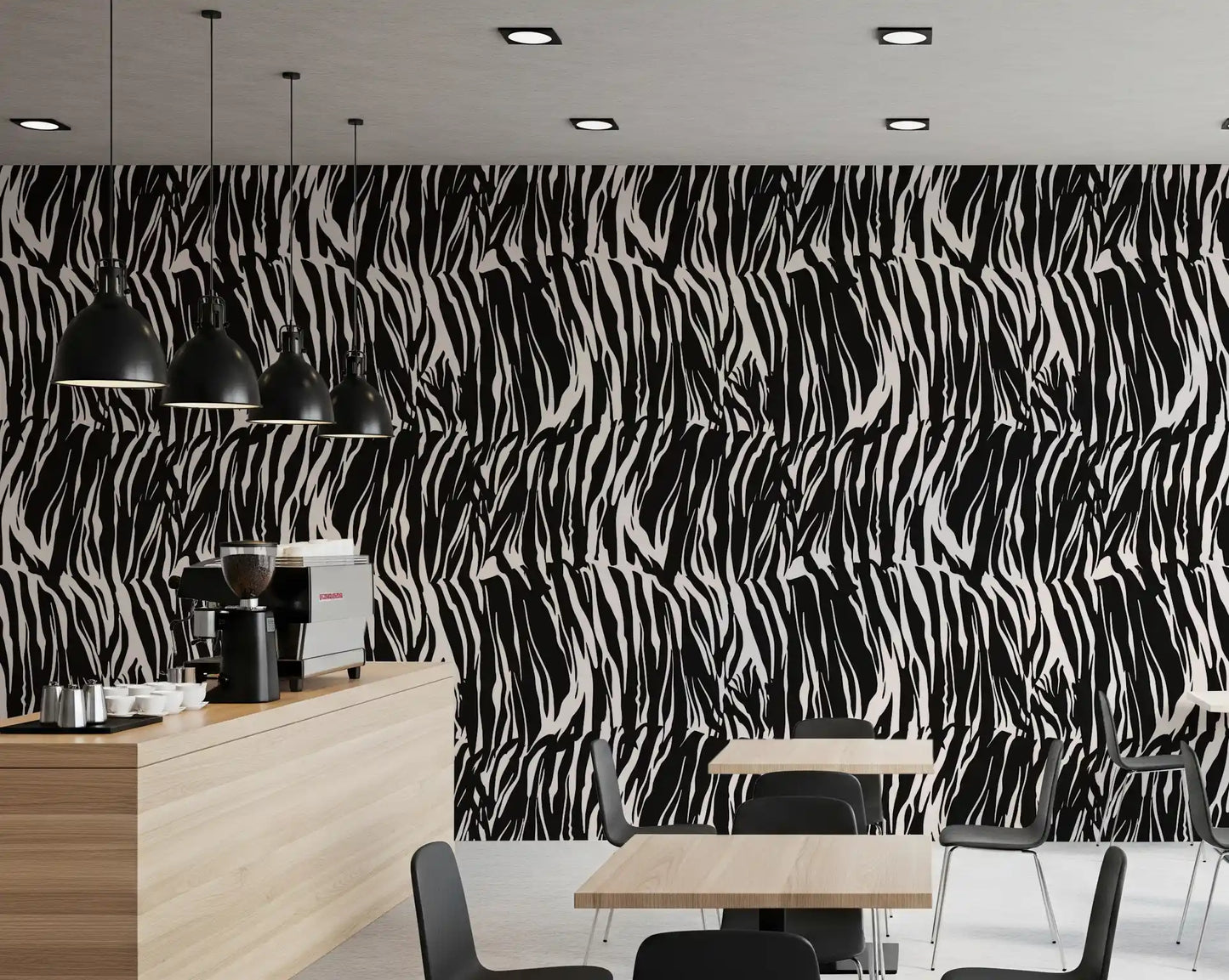 Abstract Zebra Stripe Wallpaper⁠