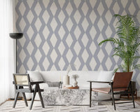 Grey Geometric Brushstroke Diamond Wallpaper⁠