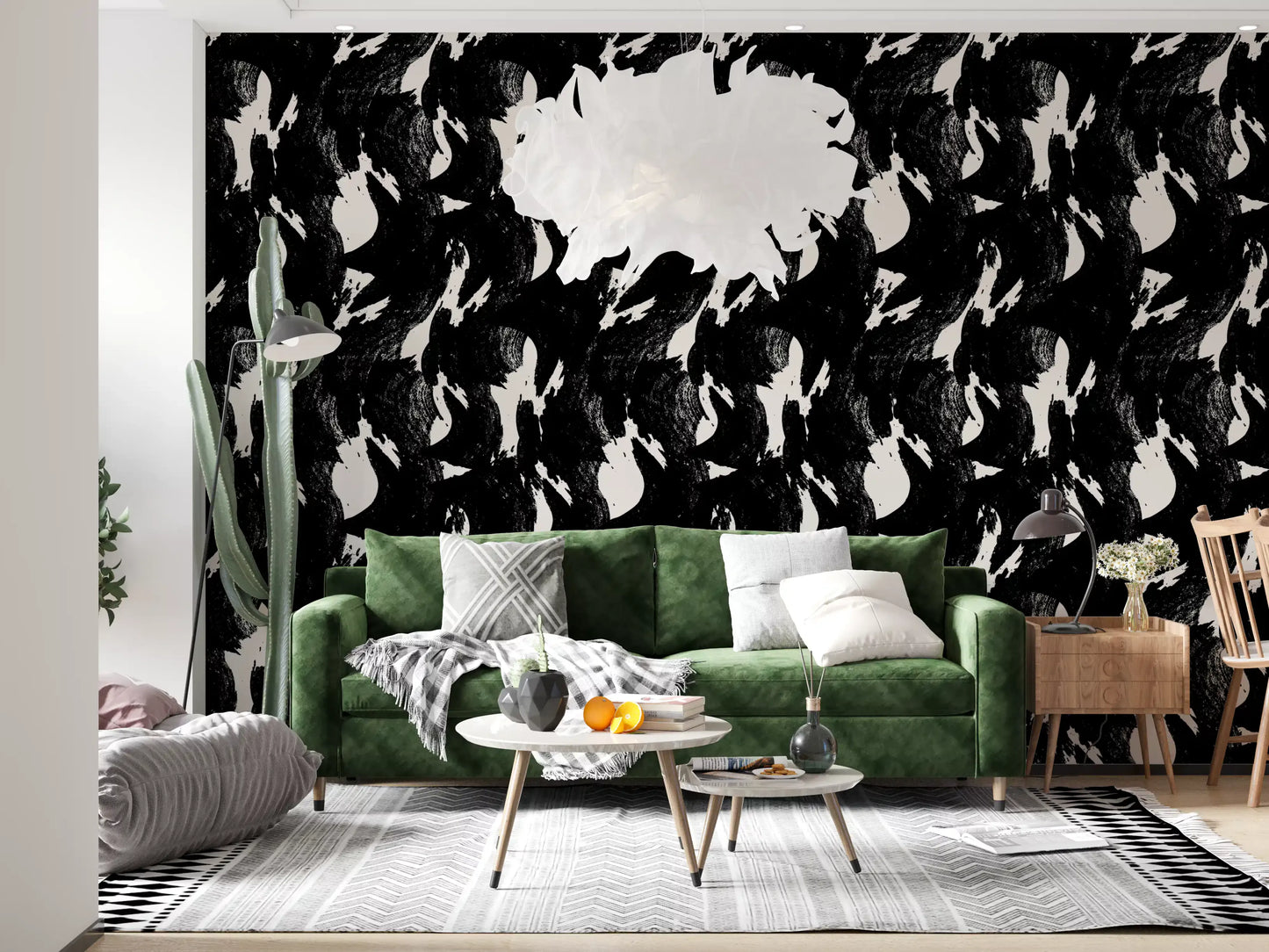 Abstract Charcoal Ink Flow Wallpaper⁠