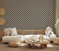 Minimalist Petal Lattice Wallpaper⁠